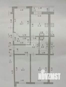 2-к квартира, вторичка, 57м2, 4/17 этаж
