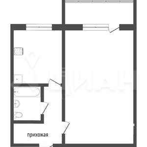 1-к квартира, вторичка, 21м2, 2/9 этаж