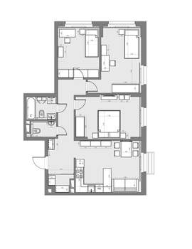 3-к квартира, сданный дом, 82м2, 5/22 этаж