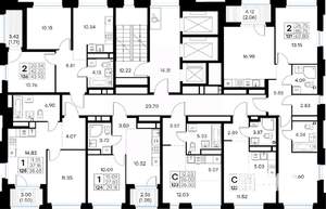 2-к квартира, вторичка, 63м2, 22/30 этаж