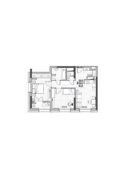 2-к квартира, вторичка, 62м2, 6/24 этаж