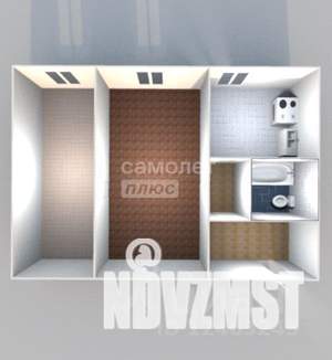 2-к квартира, вторичка, 34м2, 1/2 этаж