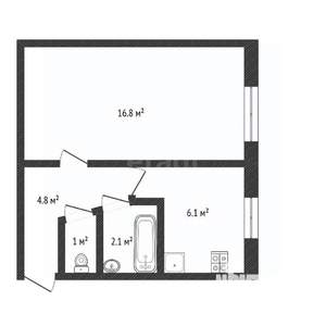 2-к квартира, вторичка, 45м2, 1/5 этаж