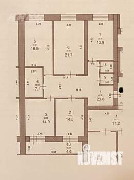 4-к квартира, вторичка, 118м2, 2/10 этаж