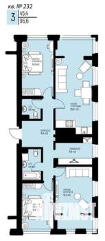 3-к квартира, вторичка, 97м2, 23/25 этаж