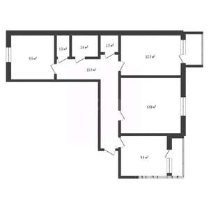 3-к квартира, вторичка, 71м2, 4/10 этаж
