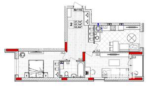 2-к квартира, вторичка, 62м2, 2/4 этаж