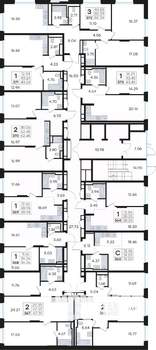 2-к квартира, вторичка, 62м2, 2/13 этаж