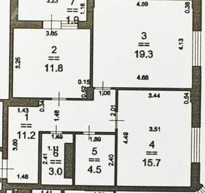 2-к квартира, вторичка, 69м2, 7/17 этаж