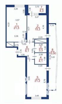 2-к квартира, строящийся дом, 93м2, 10/25 этаж