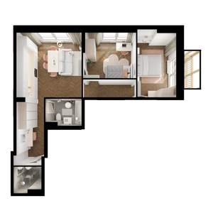 2-к квартира, вторичка, 61м2, 5/25 этаж