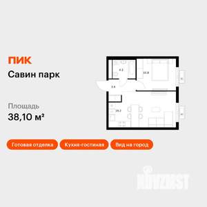 1-к квартира, вторичка, 38м2, 6/17 этаж