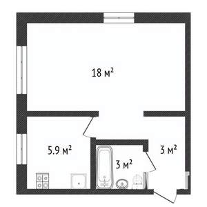 1-к квартира, вторичка, 31м2, 4/5 этаж