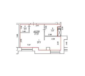 Студия квартира, вторичка, 28м2, 3/4 этаж