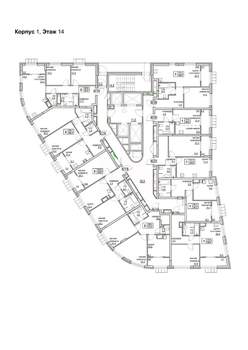 1-к квартира, строящийся дом, 47м2, 14/24 этаж