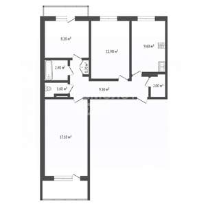 3-к квартира, вторичка, 64м2, 9/10 этаж