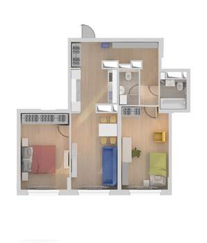 2-к квартира, вторичка, 73м2, 17/22 этаж