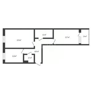 2-к квартира, вторичка, 73м2, 8/10 этаж