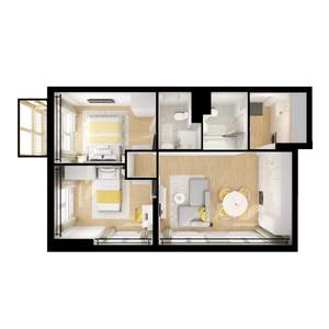 2-к квартира, вторичка, 53м2, 2/25 этаж