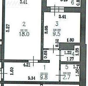 1-к квартира, вторичка, 45м2, 3/10 этаж