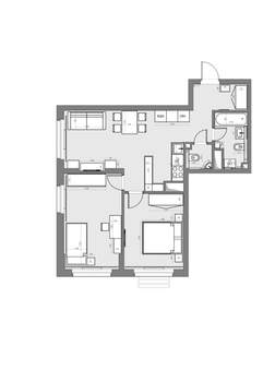 2-к квартира, вторичка, 62м2, 15/22 этаж