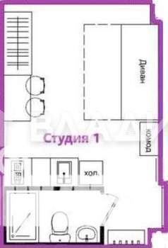 Студия квартира, вторичка, 12м2, 1/4 этаж
