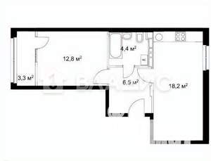 1-к квартира, вторичка, 42м2, 9/10 этаж