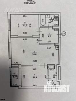 2-к квартира, вторичка, 66м2, 2/23 этаж