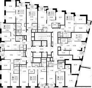 2-к квартира, вторичка, 57м2, 24/32 этаж