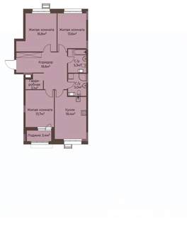 3-к квартира, строящийся дом, 96м2, 4/12 этаж