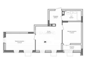 2-к квартира, вторичка, 60м2, 12/15 этаж