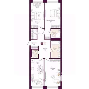 3-к квартира, вторичка, 94м2, 9/25 этаж