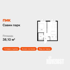 1-к квартира, вторичка, 38м2, 3/17 этаж