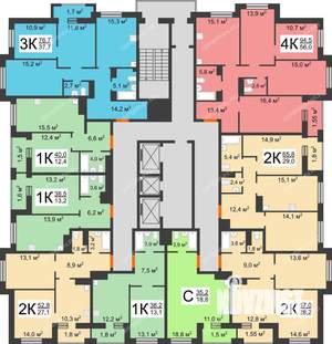 1-к квартира, вторичка, 41м2, 25/25 этаж