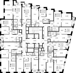 3-к квартира, вторичка, 80м2, 22/32 этаж