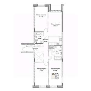 Студия квартира, вторичка, 112м2, 2/9 этаж