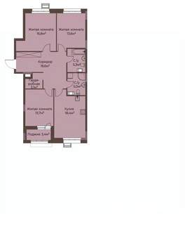 3-к квартира, строящийся дом, 96м2, 3/12 этаж