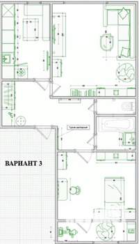 2-к квартира, вторичка, 49м2, 3/5 этаж