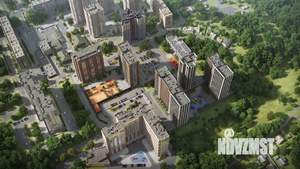 1-к квартира, строящийся дом, 41м2, 1/19 этаж