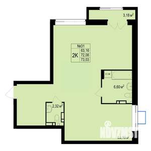 2-к квартира, вторичка, 73м2, 7/8 этаж