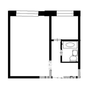 1-к квартира, вторичка, 34м2, 4/9 этаж