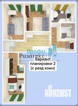 3-к квартира, вторичка, 56м2, 1/5 этаж
