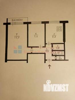 2-к квартира, вторичка, 41м2, 7/9 этаж
