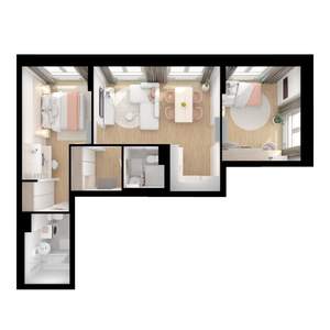 2-к квартира, вторичка, 58м2, 25/25 этаж