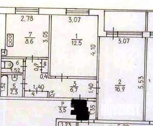 2-к квартира, вторичка, 51м2, 1/10 этаж