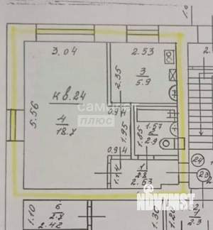 1-к квартира, вторичка, 30м2, 1/5 этаж