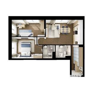 2-к квартира, вторичка, 57м2, 18/25 этаж