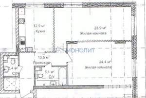 2-к квартира, вторичка, 79м2, 5/17 этаж