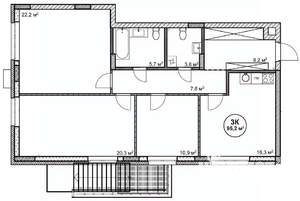 3-к квартира, строящийся дом, 95м2, 1/14 этаж