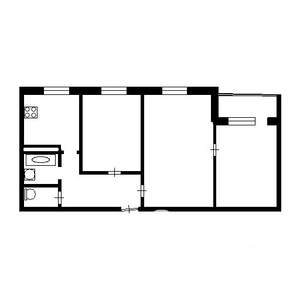 3-к квартира, вторичка, 54м2, 2/5 этаж